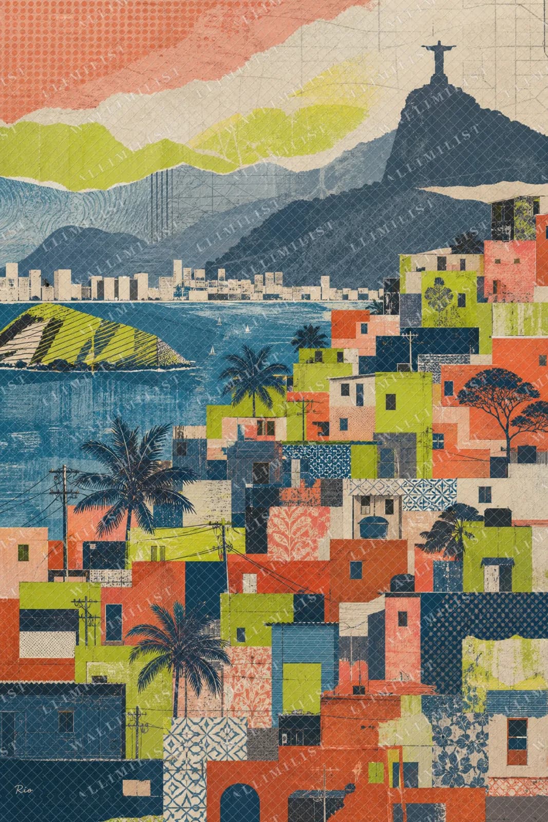 Actual watermarked print of Rio de Janeiro