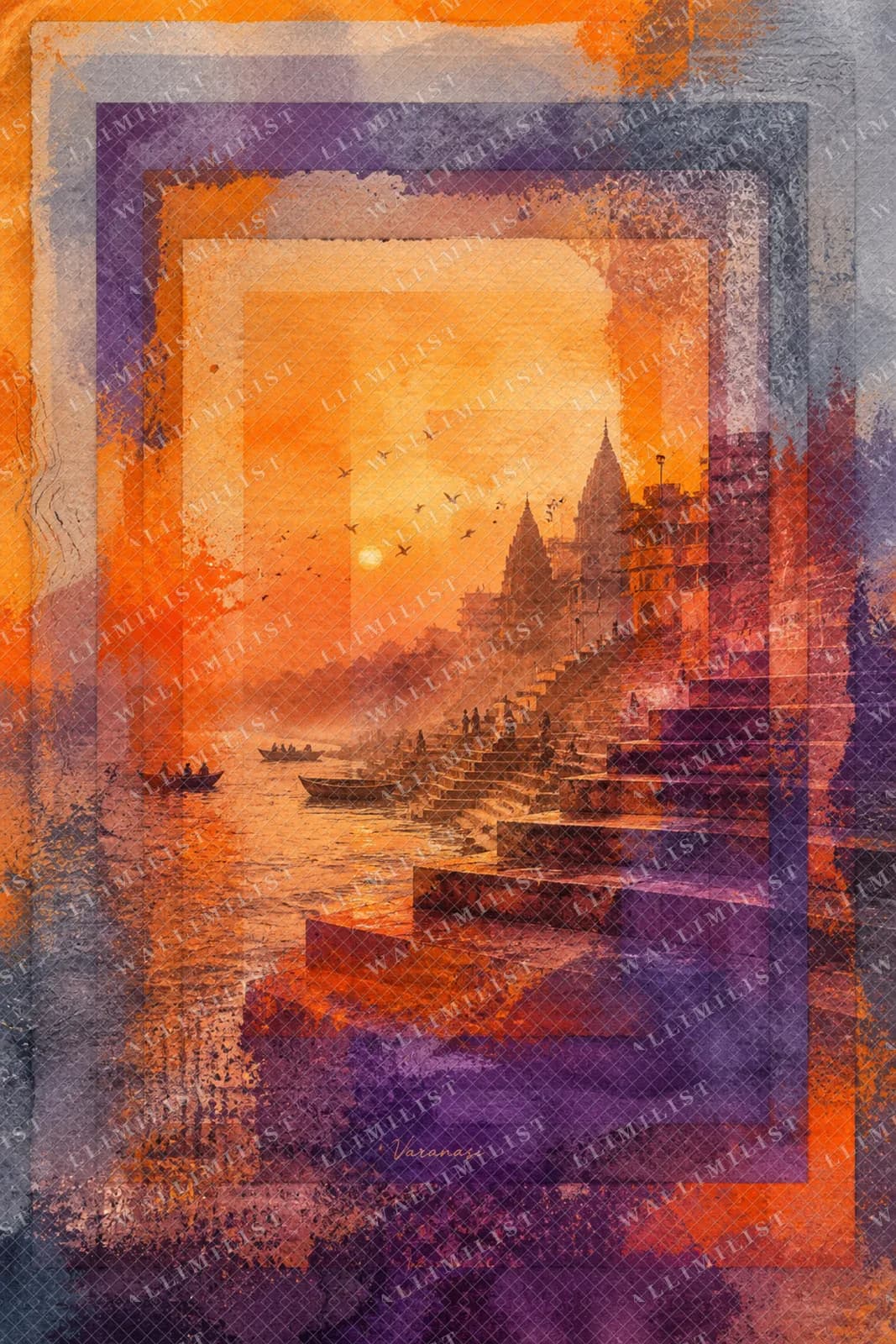 Actual watermarked print of Varanasi