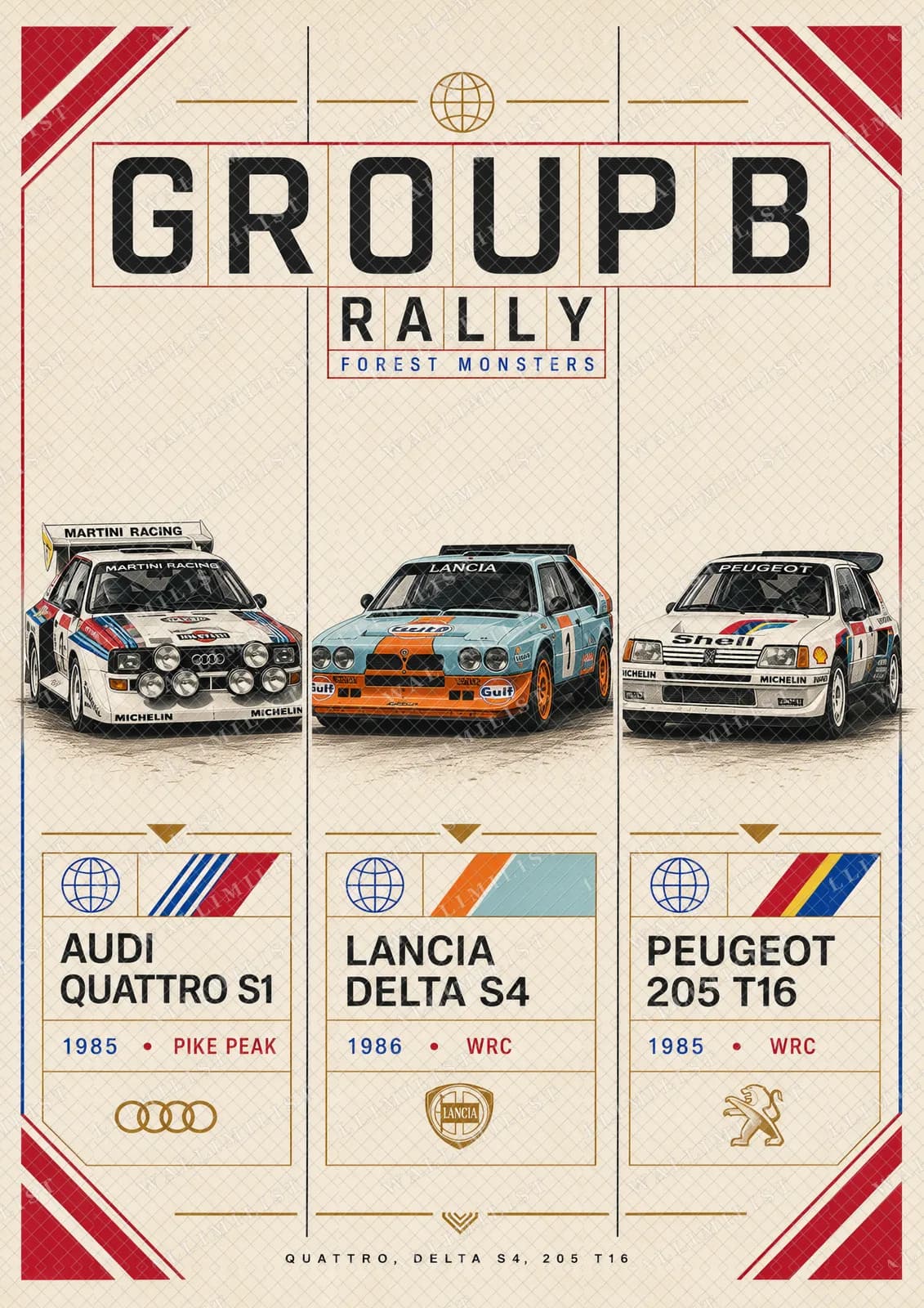 Actual watermarked print of Group B — Forest Monsters