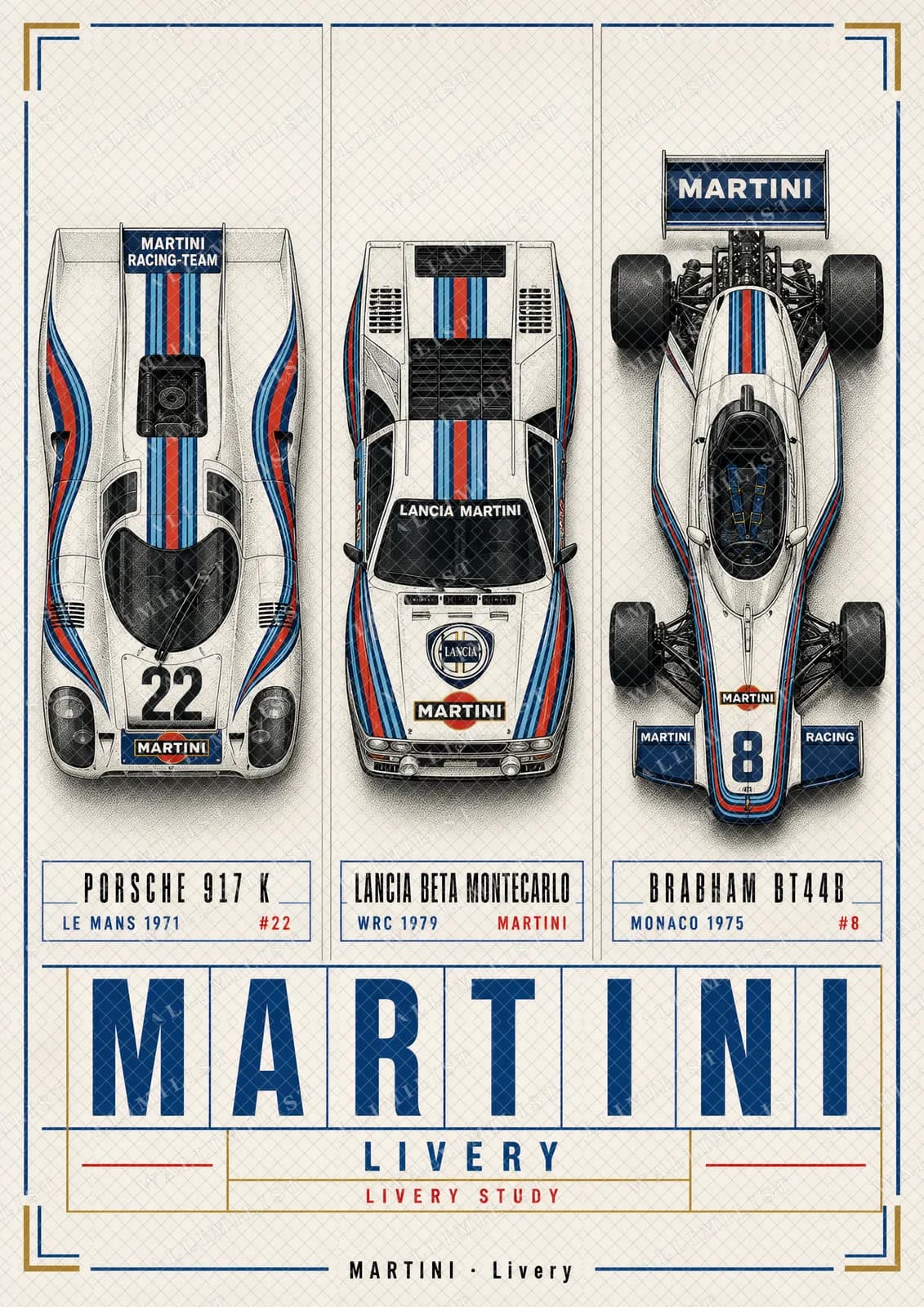 Actual watermarked print of Martini Racing