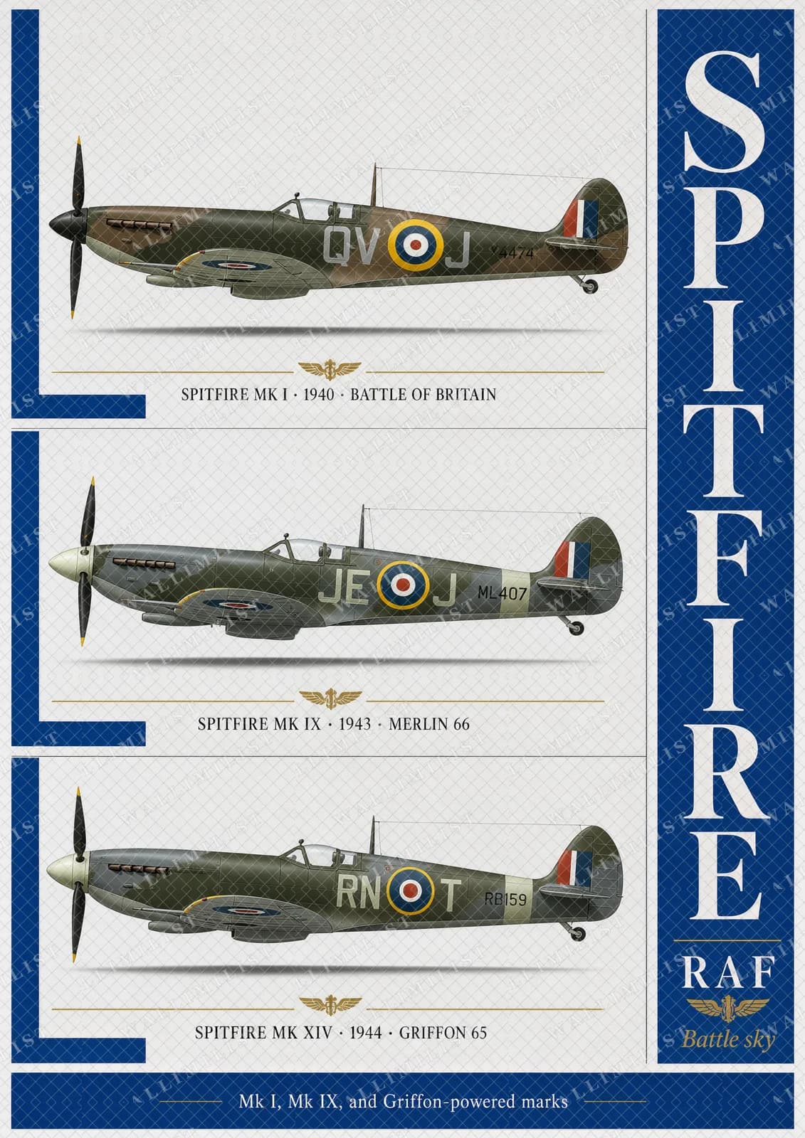 Actual watermarked print of Spitfire