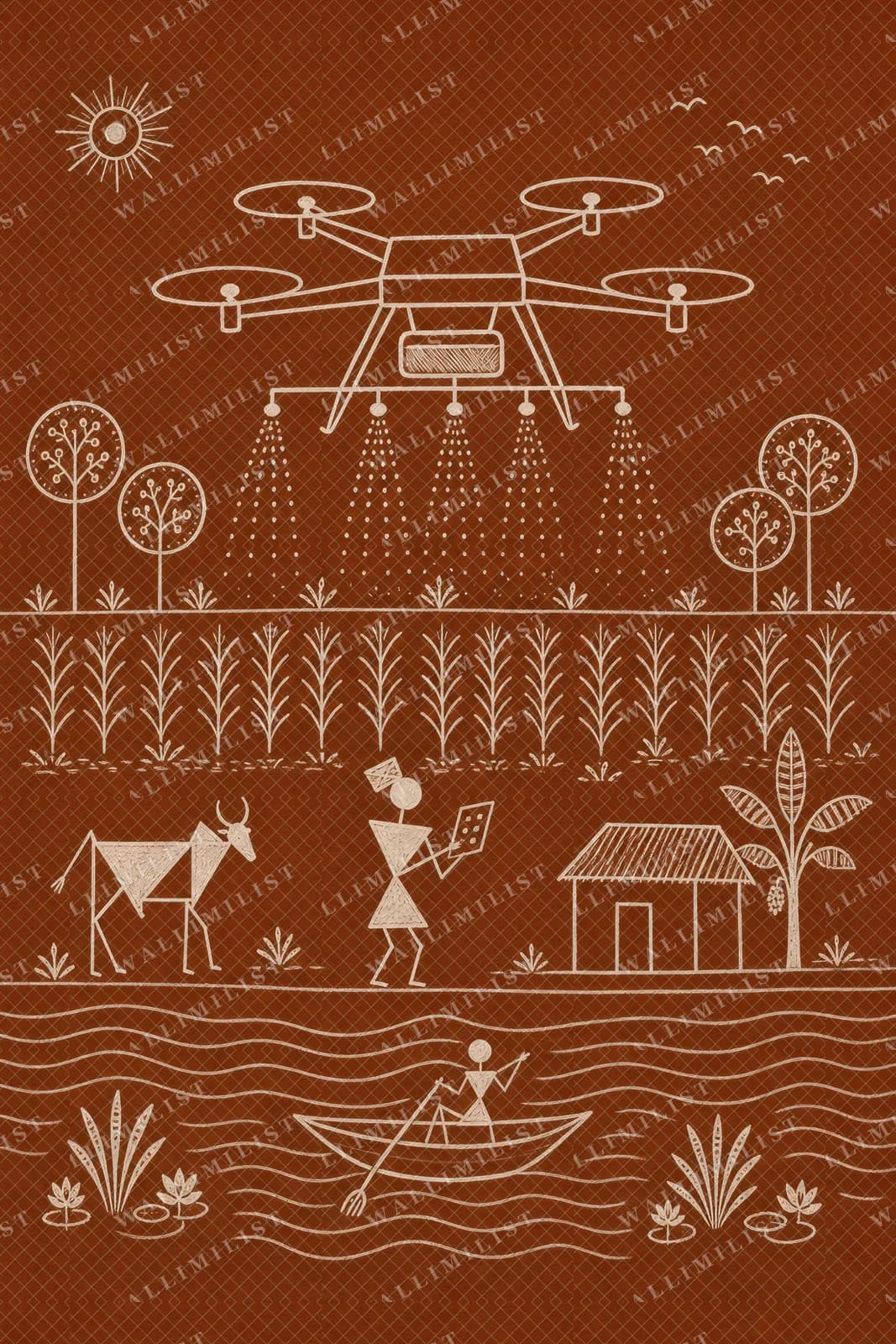 Actual watermarked print of Drone Farm Survey