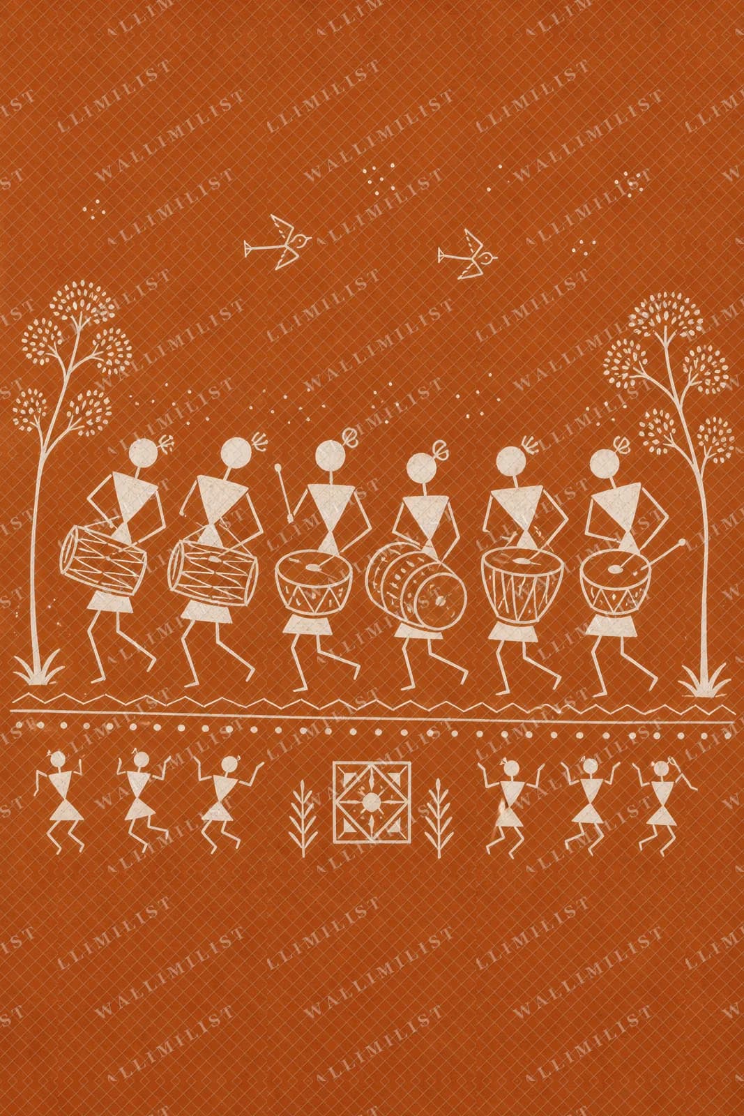 Actual watermarked print of Drum Festival Line