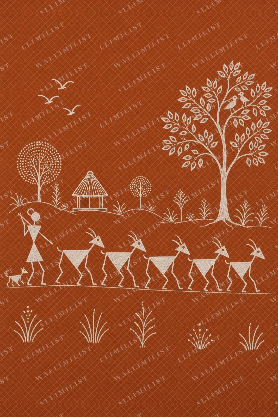 Actual watermarked print of Goat Herd Return