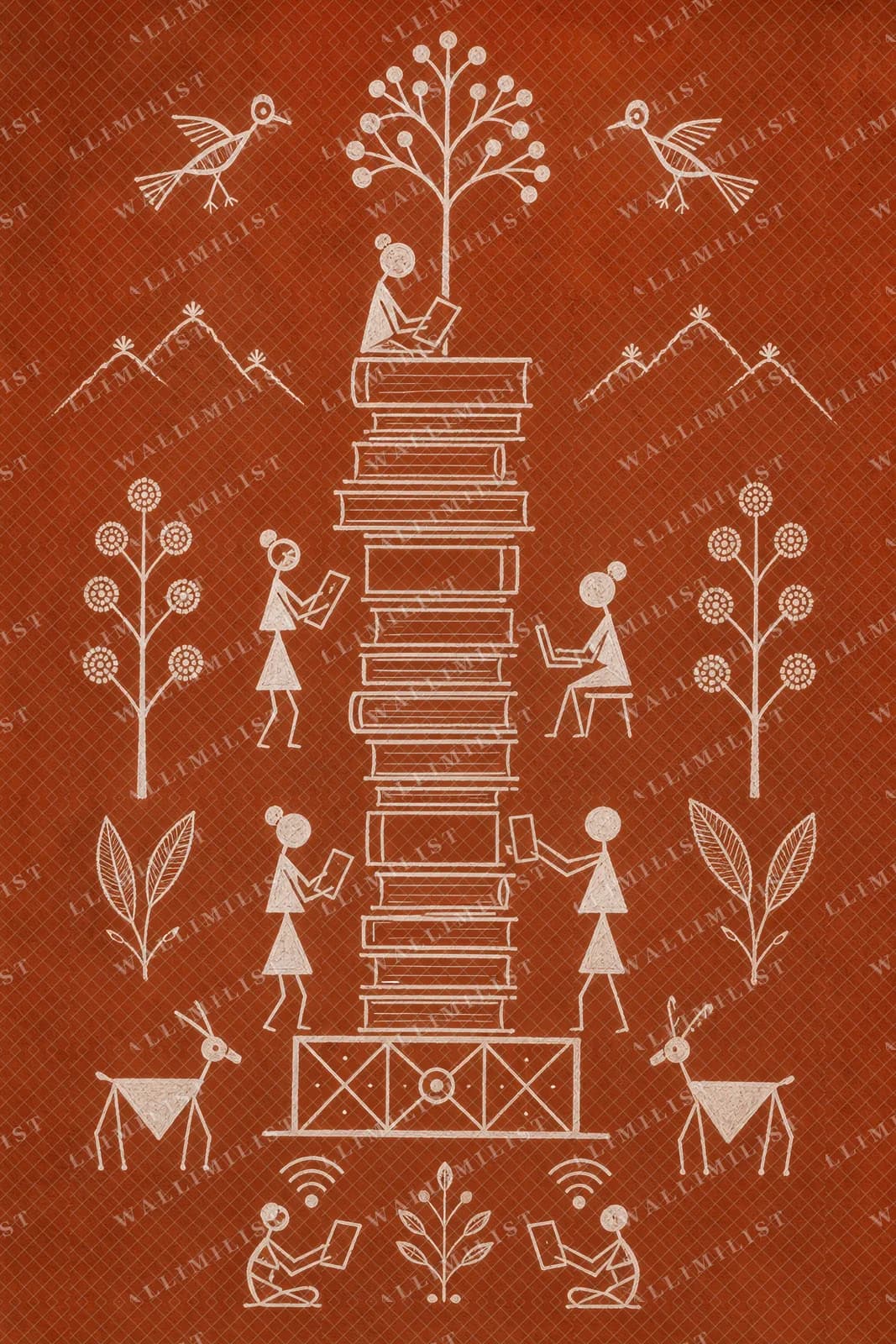 Actual watermarked print of Library Book Stack