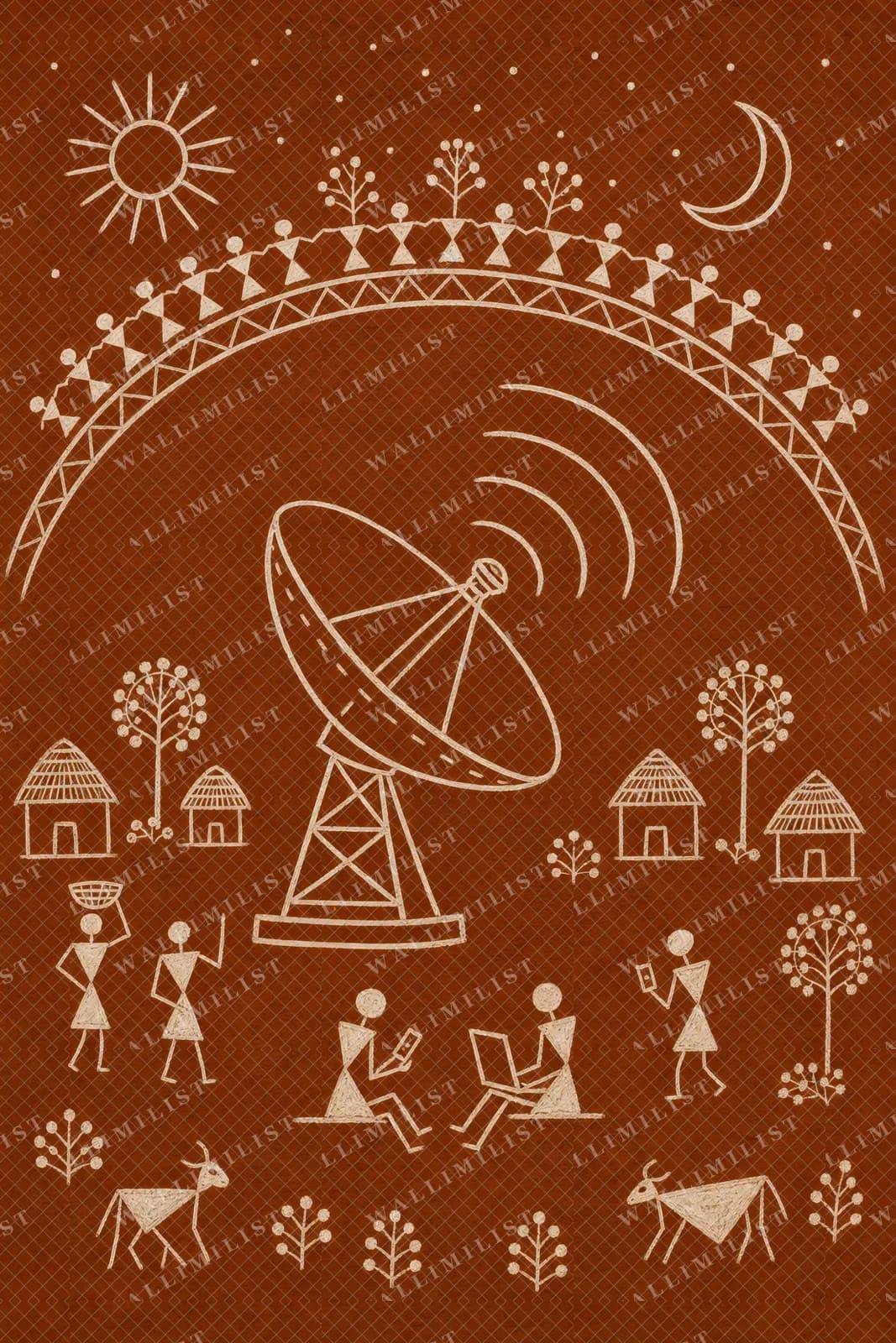 Actual watermarked print of Satellite Dish Signal