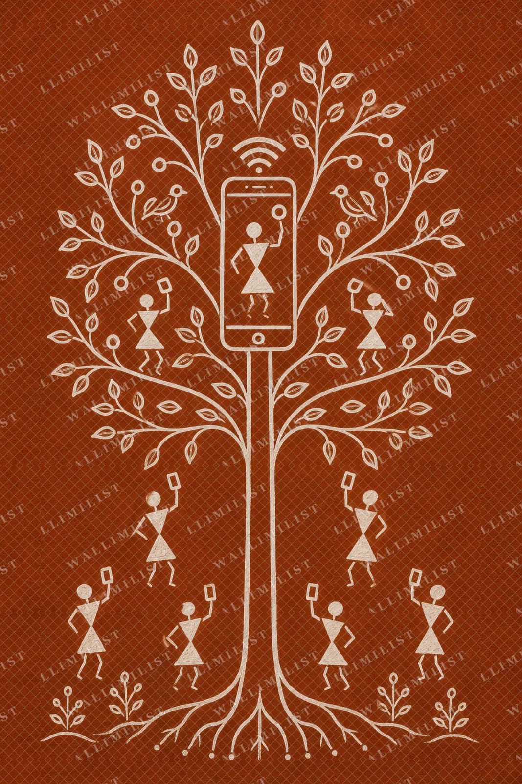 Actual watermarked print of Smartphone Tree