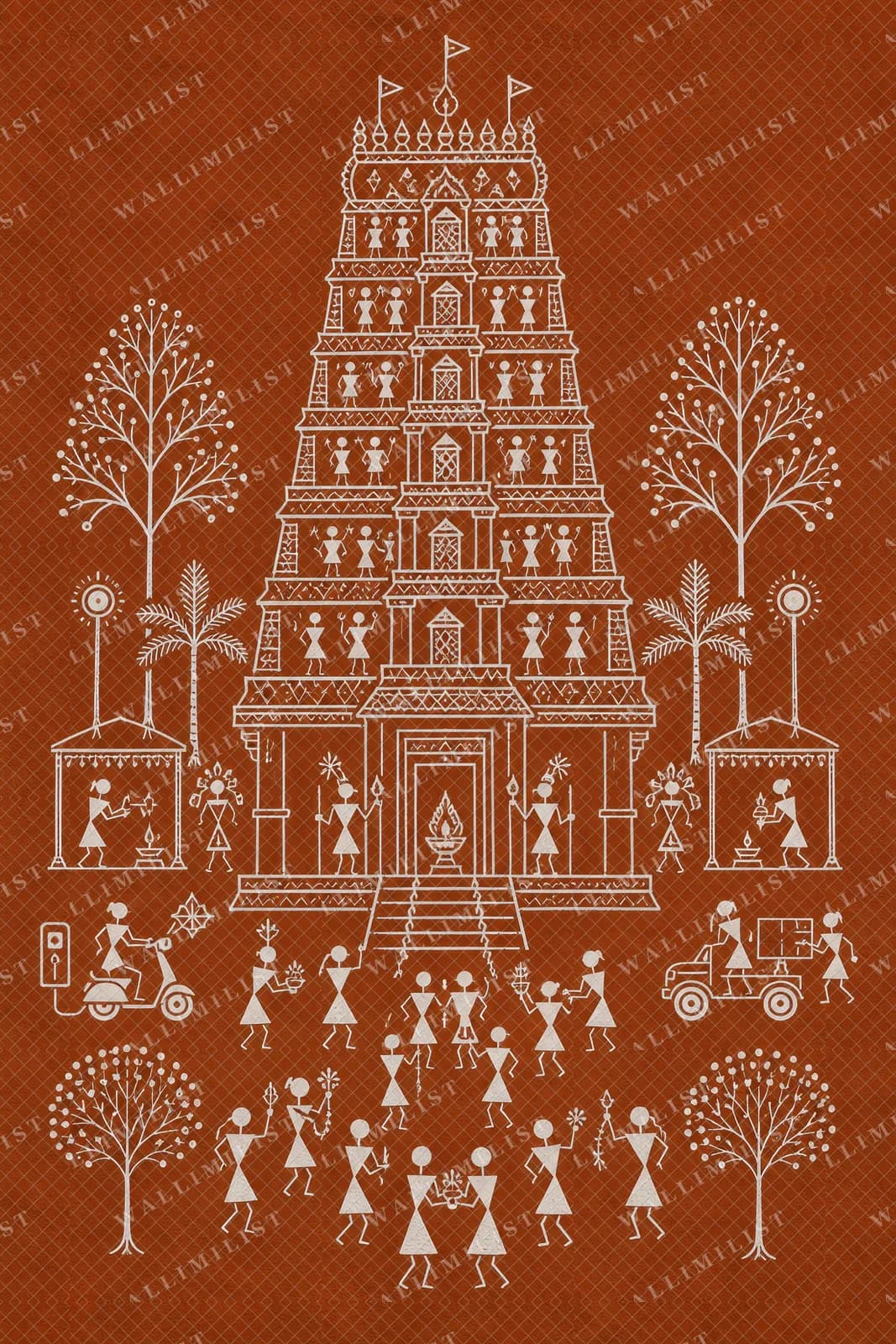 Actual watermarked print of Temple Gopuram