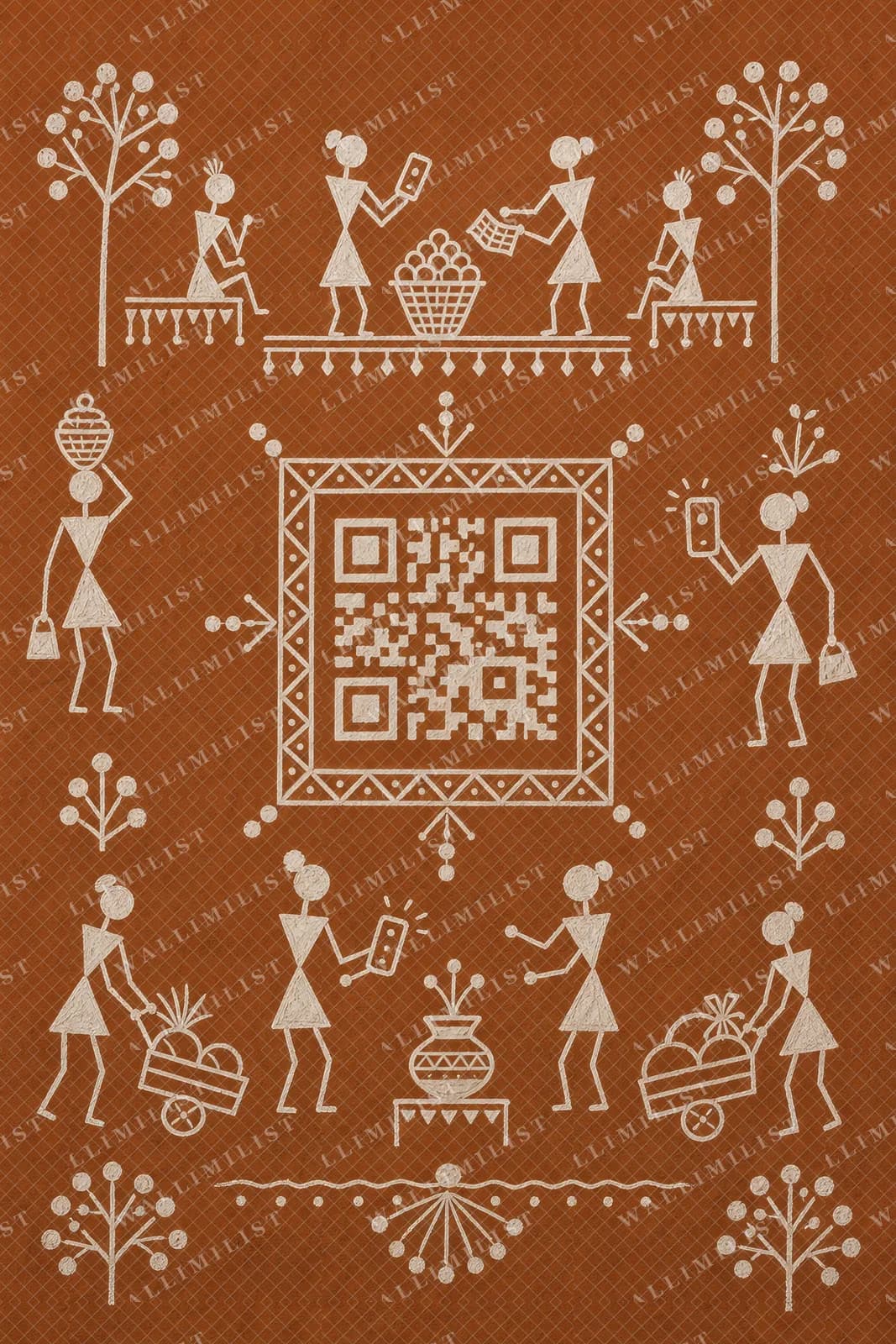 Actual watermarked print of UPI QR Chauk