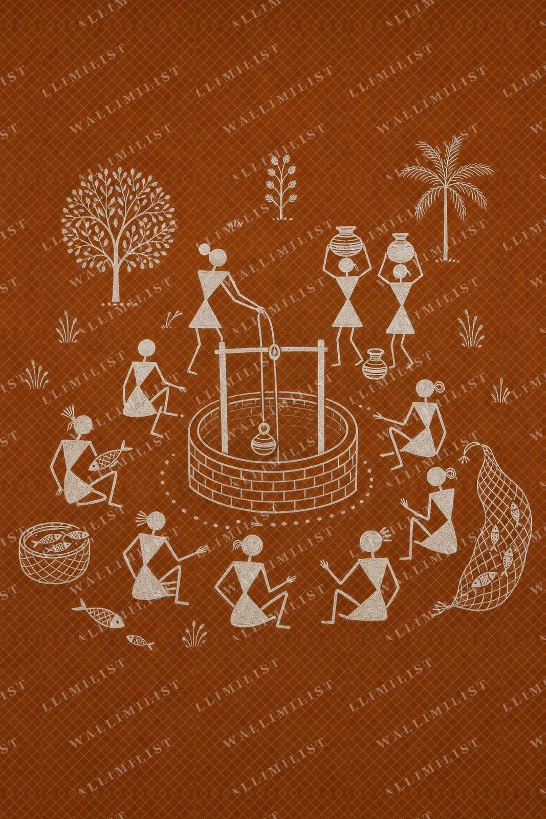 Actual watermarked print of Water Well Gather