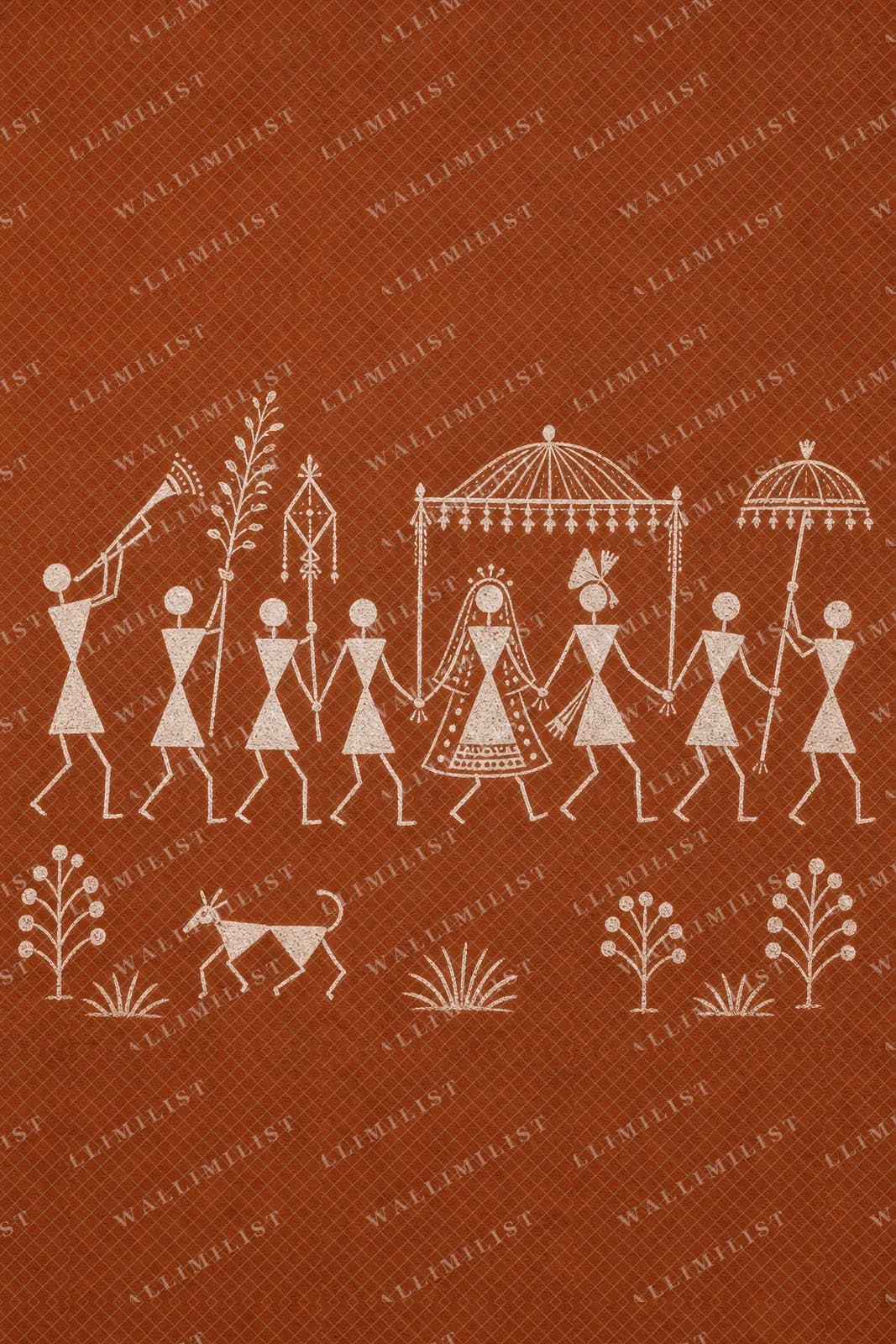 Actual watermarked print of Wedding Procession Line