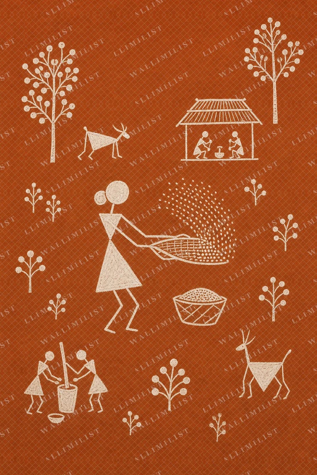 Actual watermarked print of Winnowing Courtyard