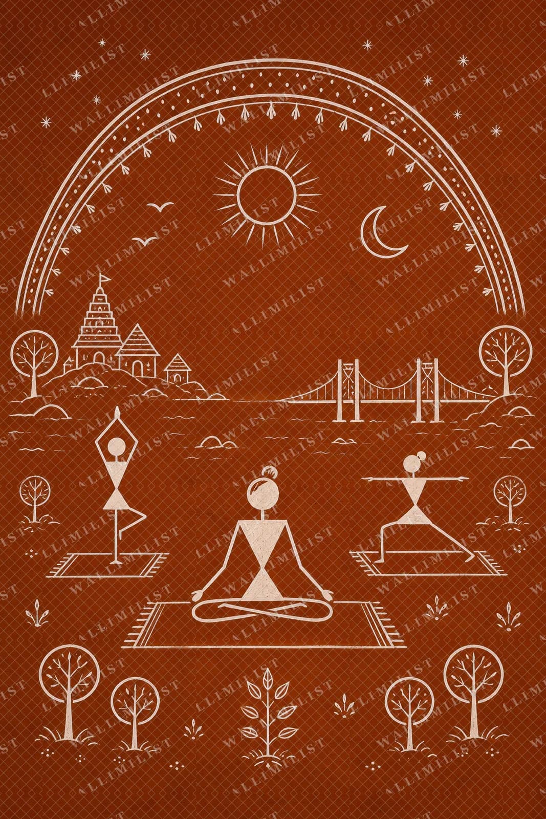 Actual watermarked print of Yoga Mat Sunrise