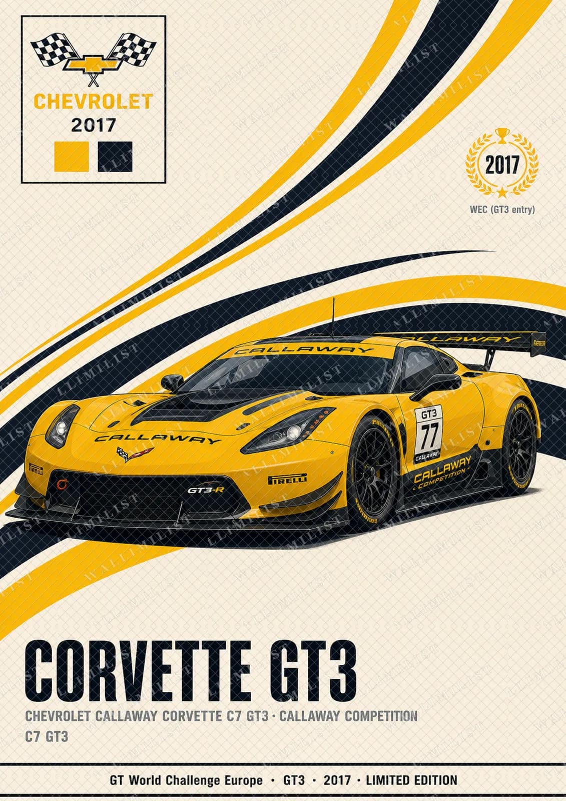 Actual watermarked print of Corvette C7 GT3-R