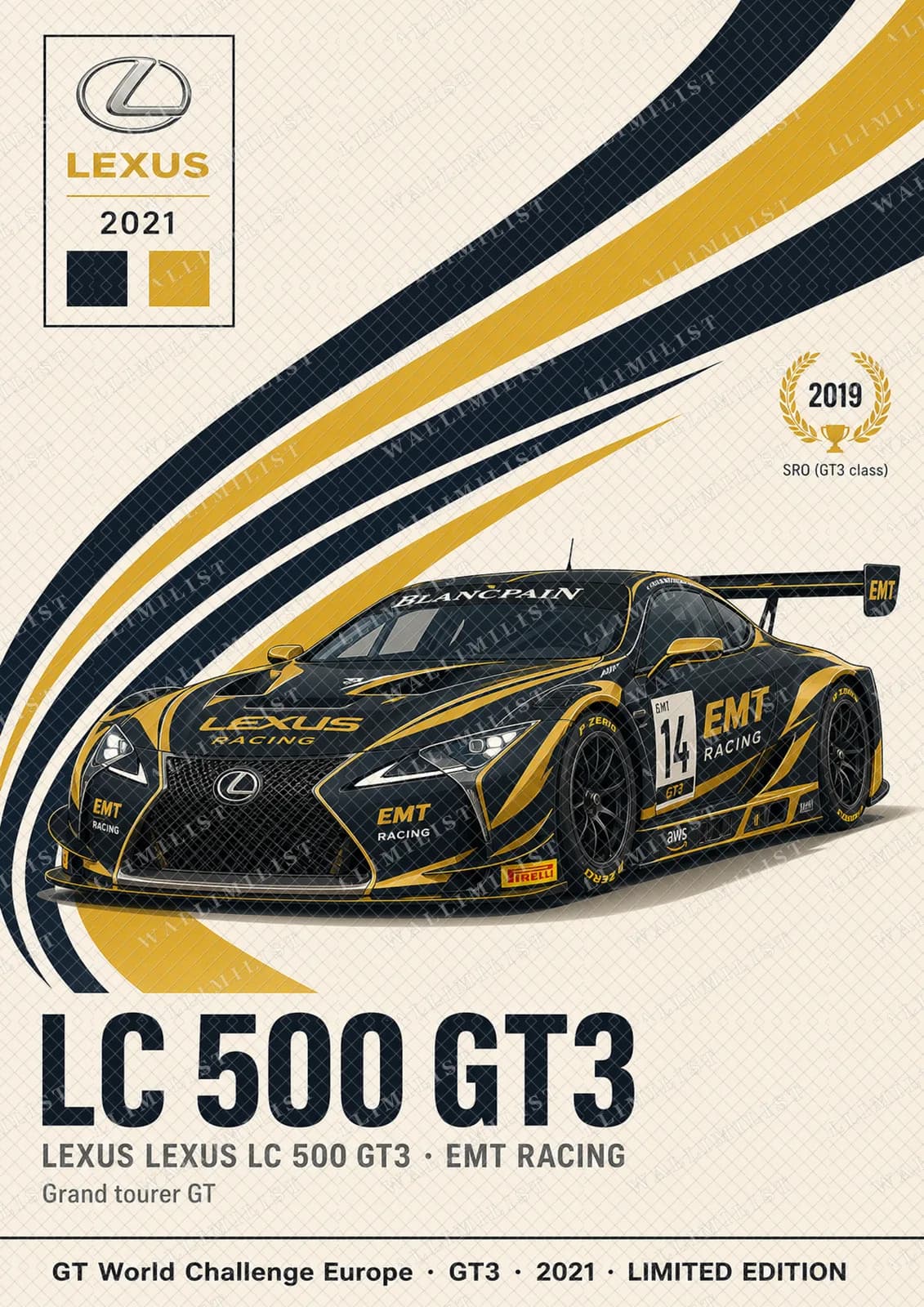 Actual watermarked print of LC 500 GT3