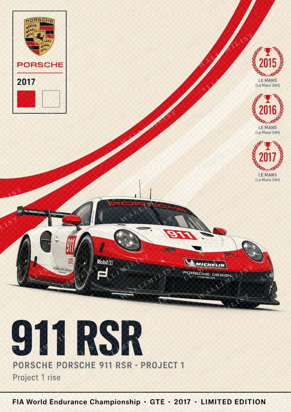 Actual watermarked print of 911 RSR — Project 1