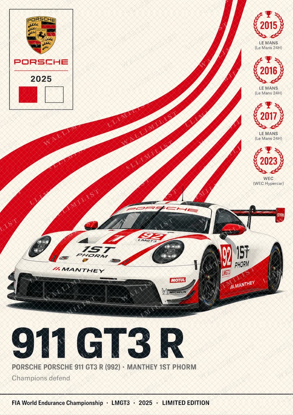 Actual watermarked print of 911 GT3 R