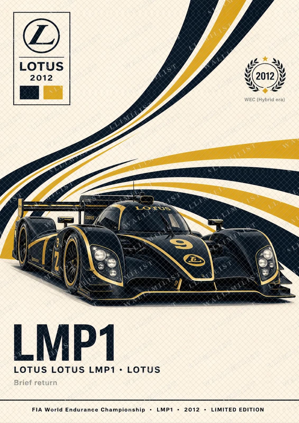 Actual watermarked print of LMP1 — Lotus #9