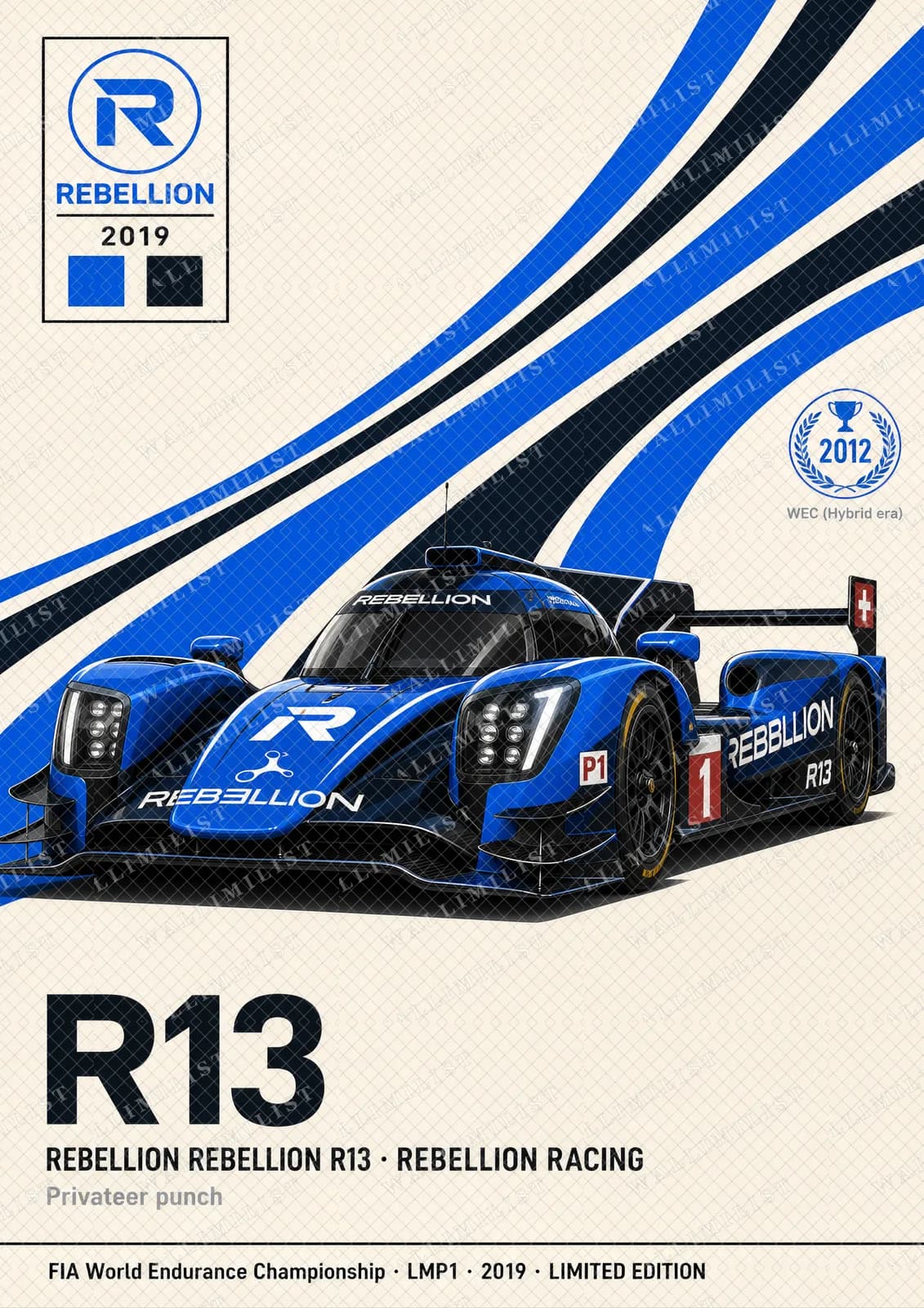 Actual watermarked print of R13 — Rebellion Racing #1